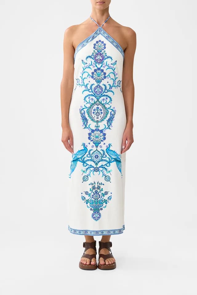 Camilla eBoutique LONG JERSEY HALTER DRESS ISNIK LULLABY, image 1 of 1 from CAMILLA