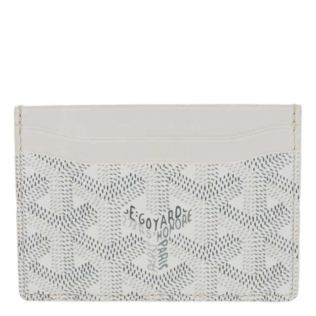 Goyard Saint-Sulpice Coated Canvas Card Holder White in White Coated canvas from Dallas Designer Handbags, photo 1 of 1