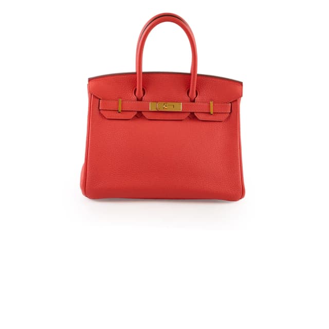 Hermès Birkin 30 Clemence Orange Poppy O Square Stamp in Orange Clemence leather from The Purse Affair, photo 1 of 1