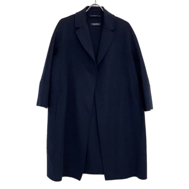 Max Mara S Cucito Navy Pure Wool Wrap Coat 36 in Navy Wool from The Reluxe, photo 1 of 1