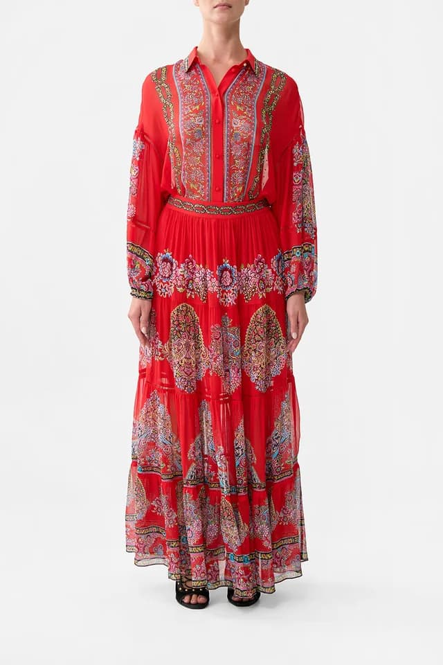 Camilla eBoutique TIERED MAXI SKIRT ARTISANS OF ANATOLIA, image 1 of 1 from CAMILLA
