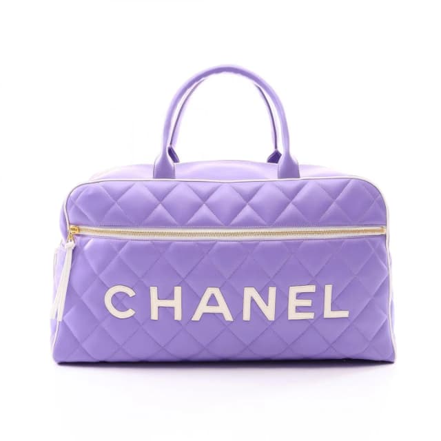 Chanel Boston Bag Quilted Purple Leather in Purple Leather from The Reluxe, photo 1 of 1