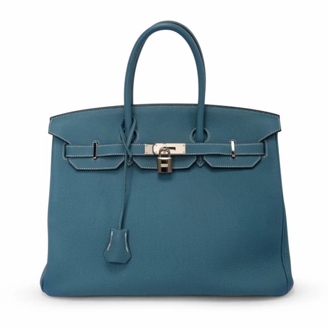 Hermès Togo Birkin 35 PHW in Blue Jean Togo leather from Blue Spinach, photo 1 of 1