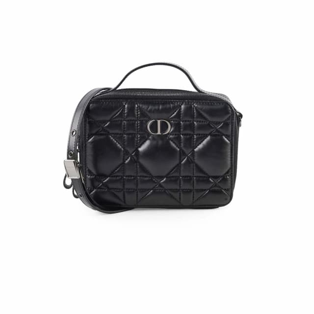 Dior Caro Macrocannage Box Bag Black in Black Leather from The Purse Affair, photo 1 of 1