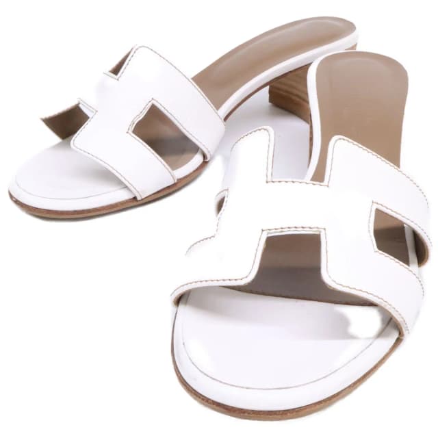 Hermès Oasis Sandals in Leather from The Reluxe, photo 1 of 1