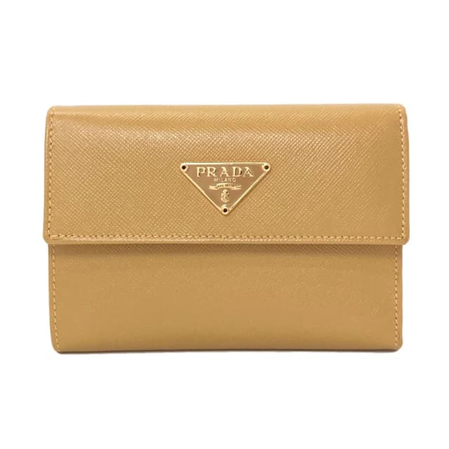 Prada Logo Trifold Wallet Leather in Leather from The Reluxe, photo 1 of 1