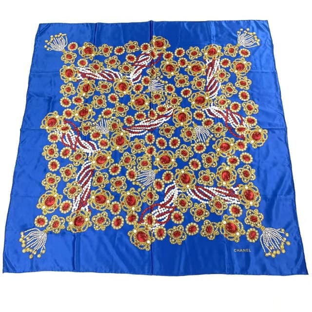 Chanel Super Large Silk Scarf Gem Pattern Multicolor in Multicolor Silk from The Reluxe, photo 1 of 1