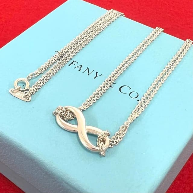 Tiffany & Co. Vintage Infinity Necklace 925 Sterling Silver Pendant in Silver from The Reluxe, photo 1 of 1