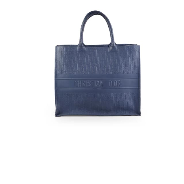 Dior Large Leather Book Tote Navy in Navy Leather from The Purse Affair, photo 1 of 1