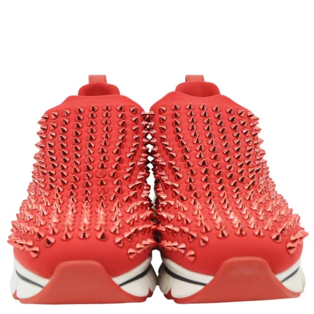 Christian Louboutin Spike Sock Neoprene Sneakers Red in Red from Dallas Designer Handbags, photo 1 of 1