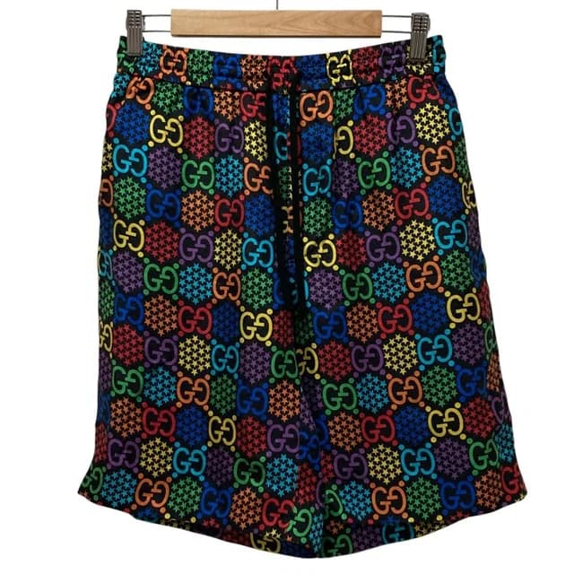 Gucci GG Psychedelic Silk Shorts Multicolor 44 in Multicolor Silk from The Reluxe, photo 1 of 1