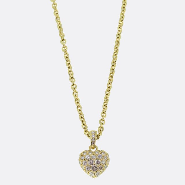 Cartier Pave Heart Pendant Necklace from The Vintage Jeweller, photo 1 of 1