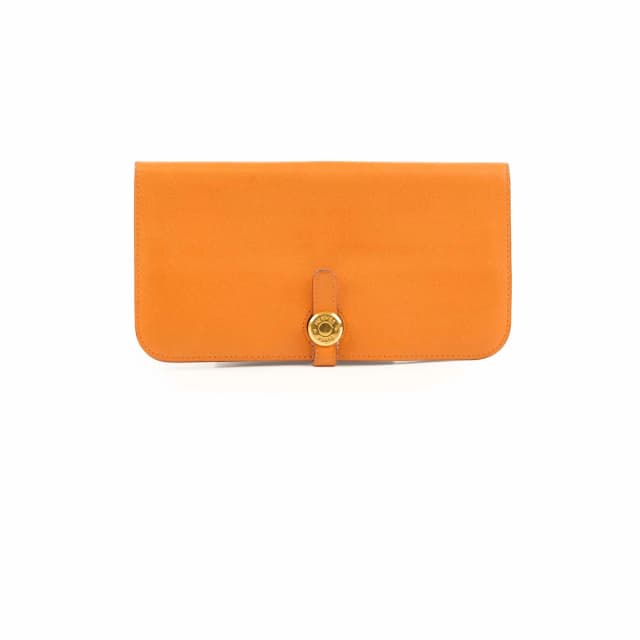 Hermès Dogon Wallet Orange M Square in Orange Swift leather from The Purse Affair, photo 1 of 1