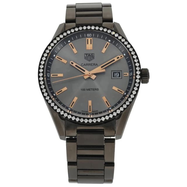 TAG Heuer Carrera WAR1115 39mm DLC Stainless Steel Watch from H&T, photo 1 of 1
