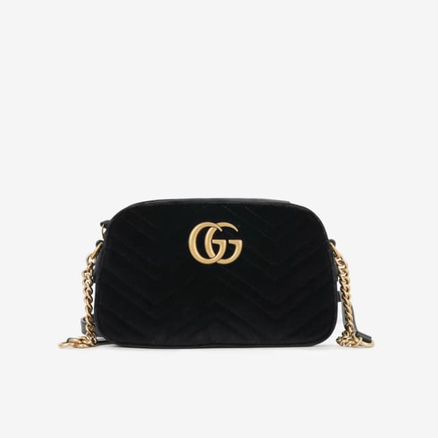 Gucci Small GG Marmont - Black Velvet | Gold Hardware in Black Velvet from Bagista, photo 1 of 1