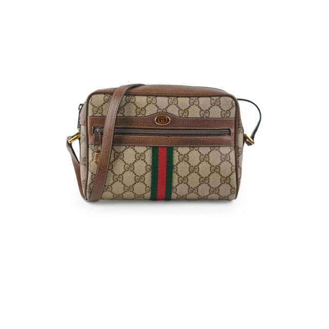 Gucci Monogram Messenger Crossbody Bag in Leather from The Purse Affair, photo 1 of 1
