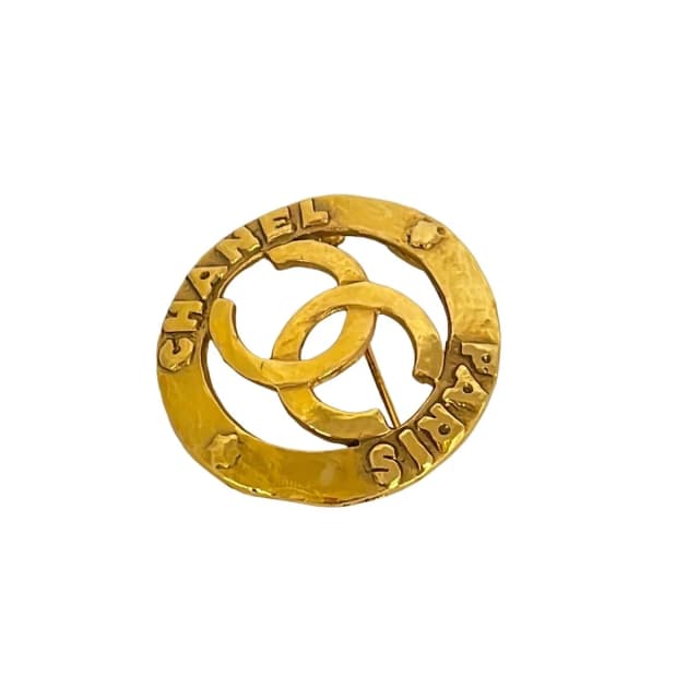 Chanel Brooch Gold CC Logo in Gold from The Reluxe, photo 1 of 1