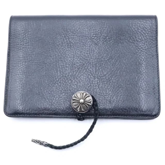 Chrome Hearts Agenda Cover Cross Ball Leather Black in Black Leather from The Reluxe, photo 1 of 1