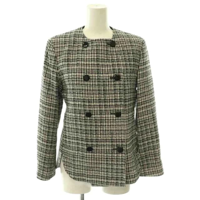 Max Mara Studio Tweed Double Jacket Black White ES in Black Tweed from The Reluxe, photo 1 of 1