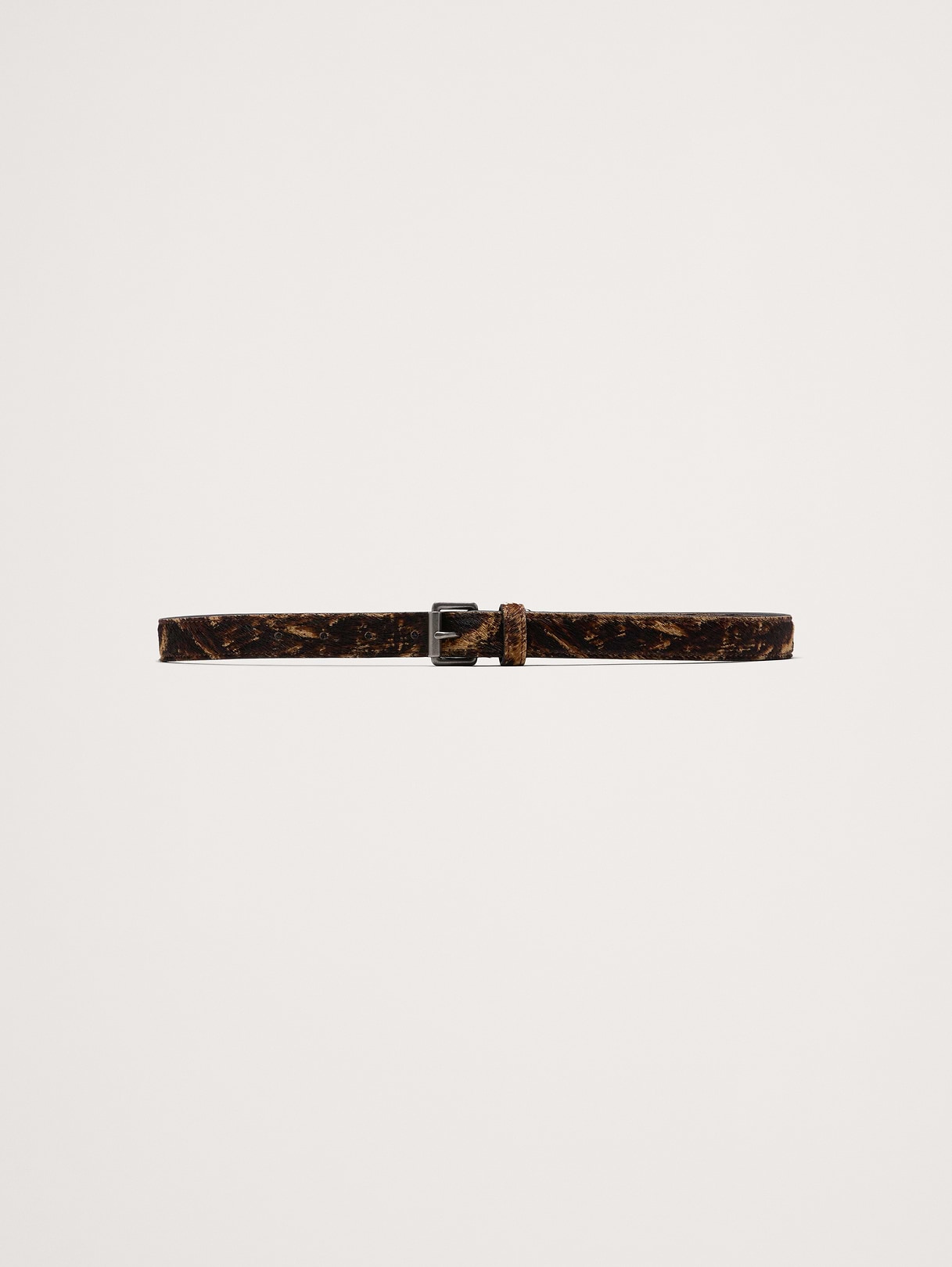 Banana Republic Distressed Trouser Belt in Printed Haircalf Leather, image 1 of 1 from Banana Republic (Canada)