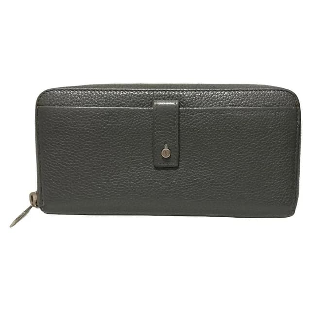 Saint Laurent Sac de Jour Zip Around Wallet Gray in Grey Leather from The Reluxe, photo 1 of 1