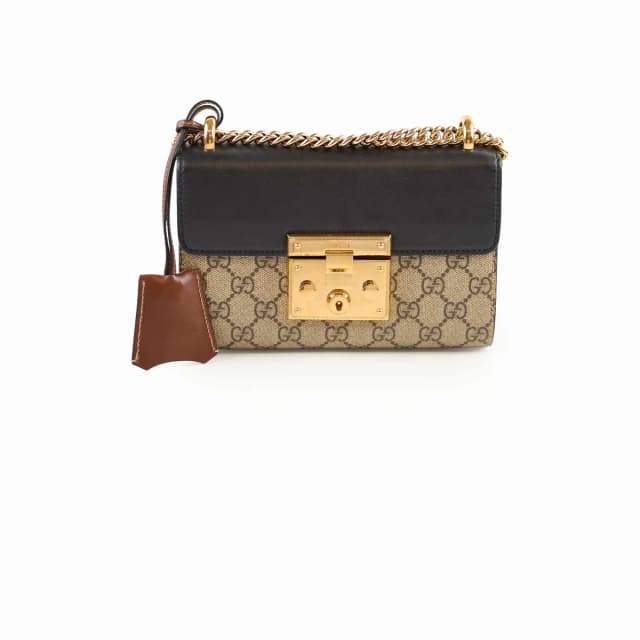 Gucci GG Supreme Padlock Small Shoulder Bag in Leather from The Purse Affair, photo 1 of 1