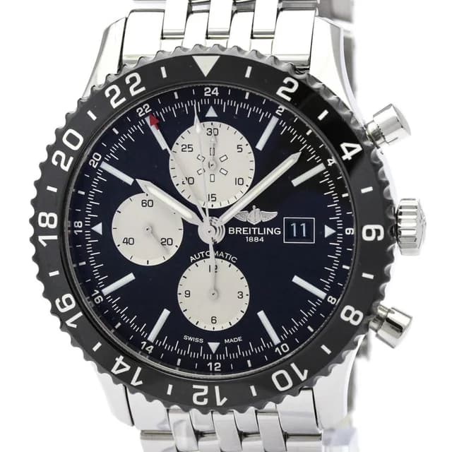Breitling Chronoliner Chronograph Steel Automatic Mens Watch Y24310 Polished in Black from Elady, photo 1 of 1