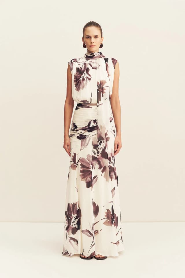 Shona Joy MARPESSA SCARF NECK MAXI DRESS, image 1 of 1 from Shona Joy