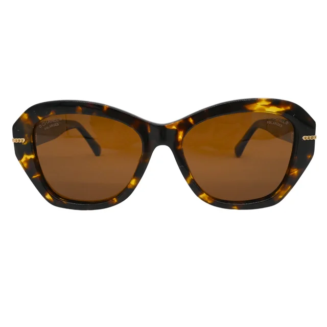 Chanel Polarized Tortoiseshell Chain CC Sunglasses from Clotheshorse Anonymous, photo 1 of 1