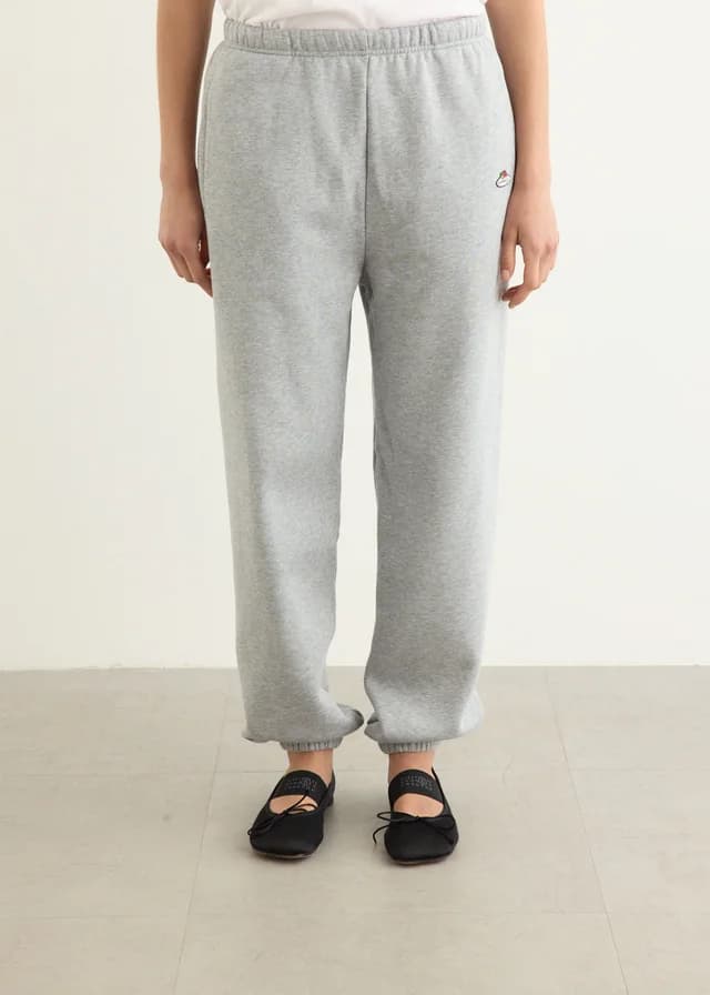 HOMMEGIRLS x Fruit of the Loom Vintage Fit Sweatpants in Heather Grey, image 1 of 1 from Incu