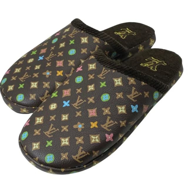 Louis Vuitton Palace Line Slippers Mules Monogram Craggy Leather Pile Brown in Brown Leather from The Reluxe, photo 1 of 1