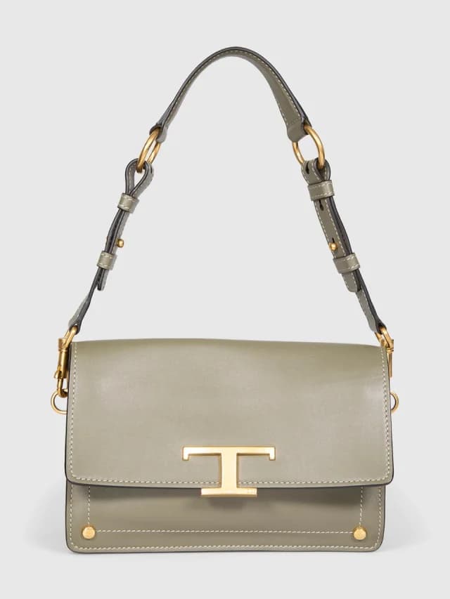 Tod's Green Leather T Timeless Shoulder Bag in Green Leather from Csd, photo 1 of 1