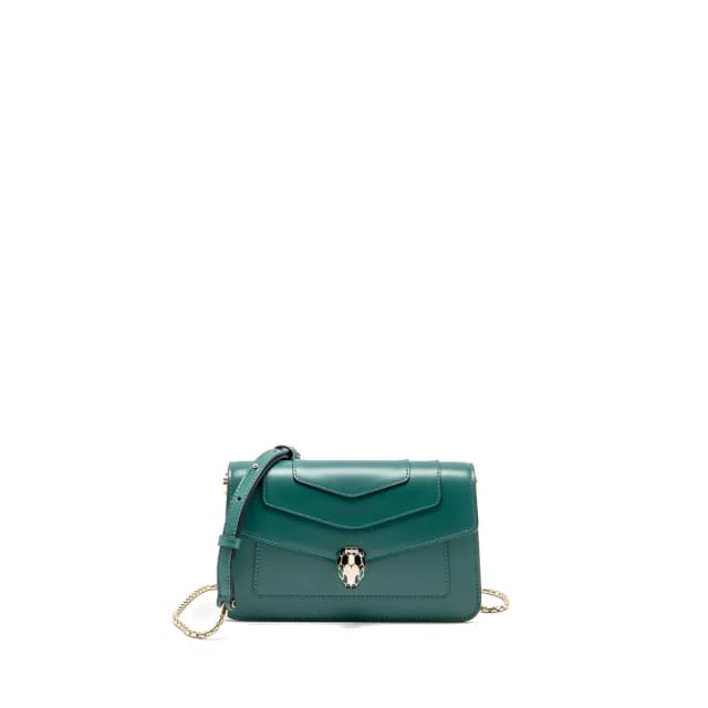 Bvlgari Serpenti Forever Wallet on Chain Calfskin Green LGHW in Green Calfskin from EMIER, photo 1 of 1