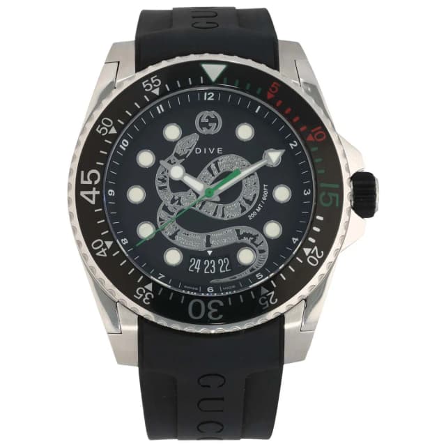 Gucci Dive 136.2 45mm Stainless Steel Watch from H&T, photo 1 of 1