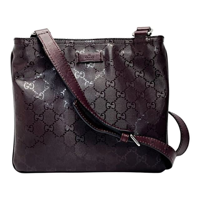 Gucci GG Imprime Brown Shoulder Bag Women's Silver Hardware in Brown Leather from The Reluxe, photo 1 of 1