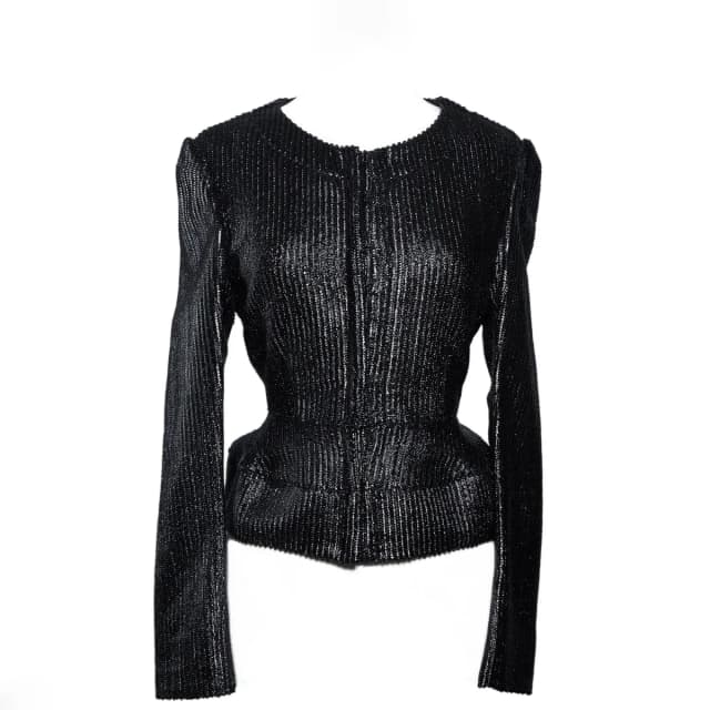 Burberry Prorsum Black Scaled Leather Jacket in Black Leather from Designer Archives, photo 1 of 1