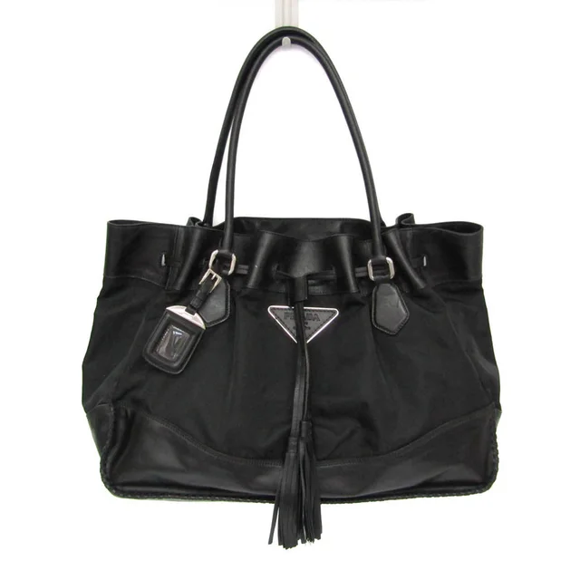 Prada Tessuto Soft BR3555 Men,Women Nylon,Leather Tote Bag Black in Black Nylon , Leather from Elady, photo 1 of 1