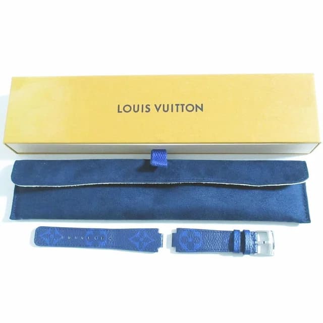 Louis Vuitton Tambour Monogram Strap M Blue Watch in Blue from The Reluxe, photo 1 of 1