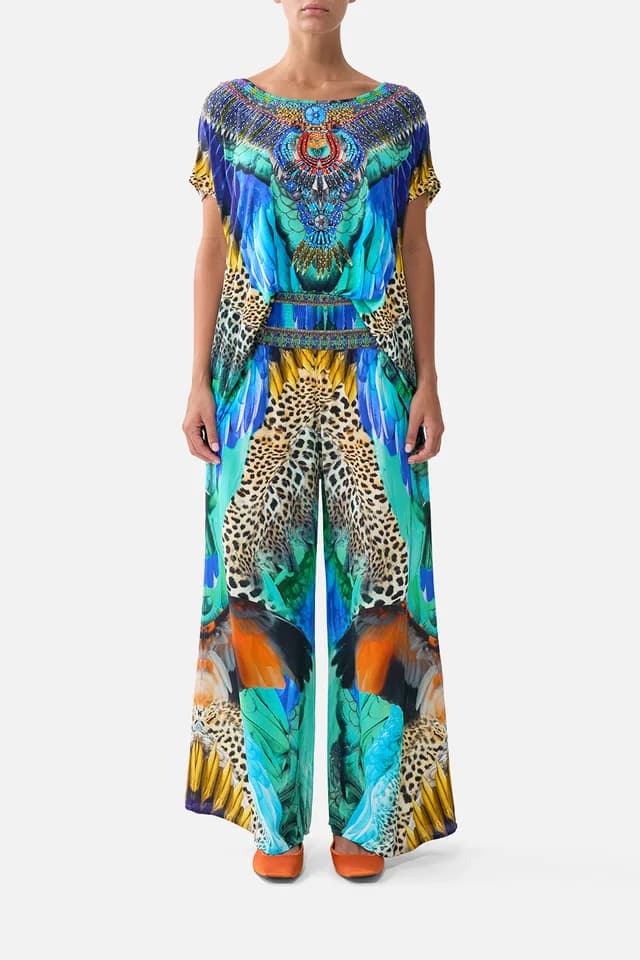 Camilla eBoutique SHIRRED WAIST PANT JUNGLE FLIGHT, image 1 of 1 from CAMILLA