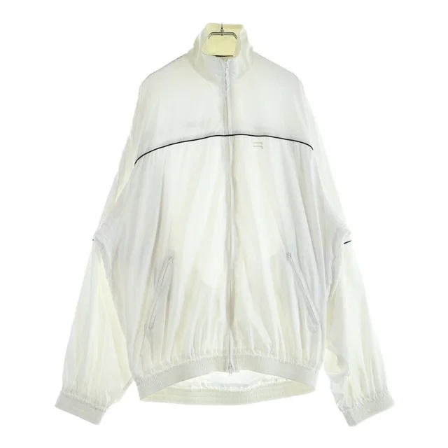 Balenciaga 21 SS Sporty Logo Embroidery Nylon Track Jacket White in White Nylon from The Reluxe, photo 1 of 1
