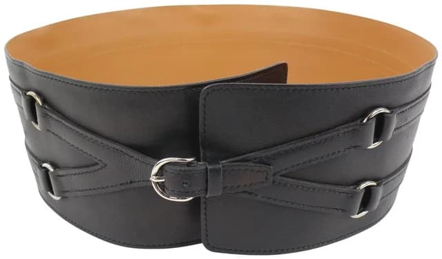 Hermès Black x Brown Corset Waist Belt in Black from Bagriculture, photo 1 of 1
