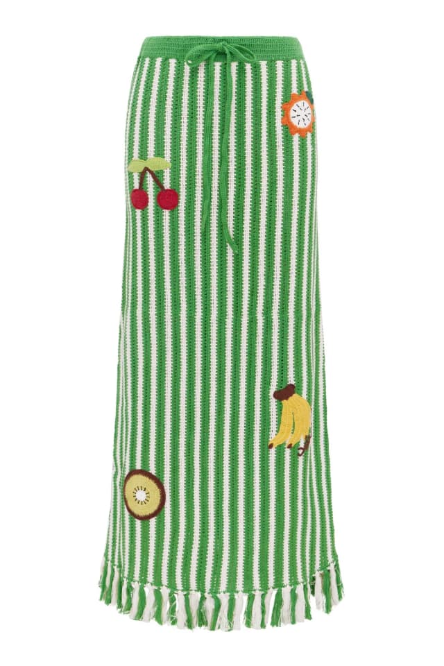 2601 - SUMMER 26 SUNDAE GREEN SKIRT EXCLUSIVE, image 1 of 1 from Alemais