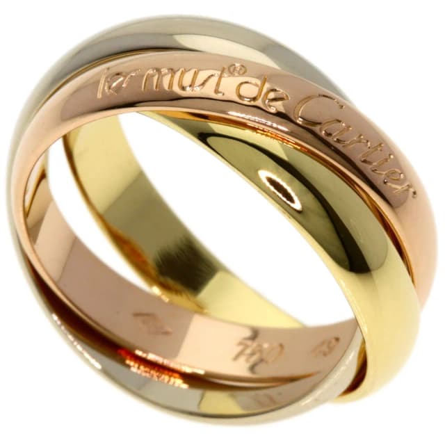 Cartier Trinity 49 Ring 18K Yellow Gold 18K Pink White in White from The Reluxe, photo 1 of 1