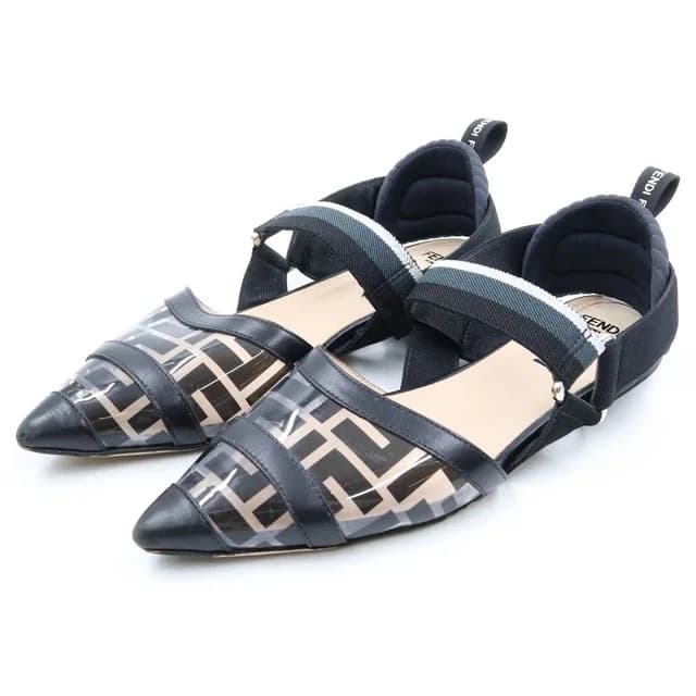 Fendi Colibri Flat Shoes Pumps Black in Black from The Reluxe, photo 1 of 1