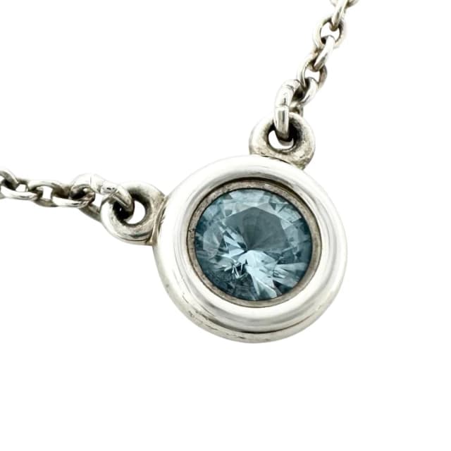 Tiffany & Co. Elsa Peretti Color by the Yard Pendant Aquamarine Silver Blue in Blue from The Reluxe, photo 1 of 1