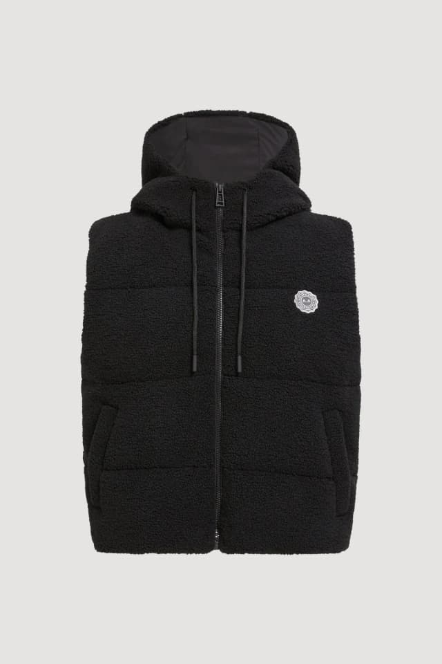 Athletica Sherpa Sleevless Vest in BLACK, image 1 of 1 from Aje