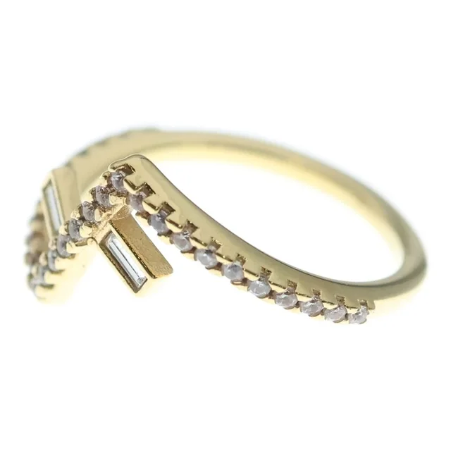 Fendi Logo Rhinestone Ring Gold in Gold from The Reluxe, photo 1 of 1