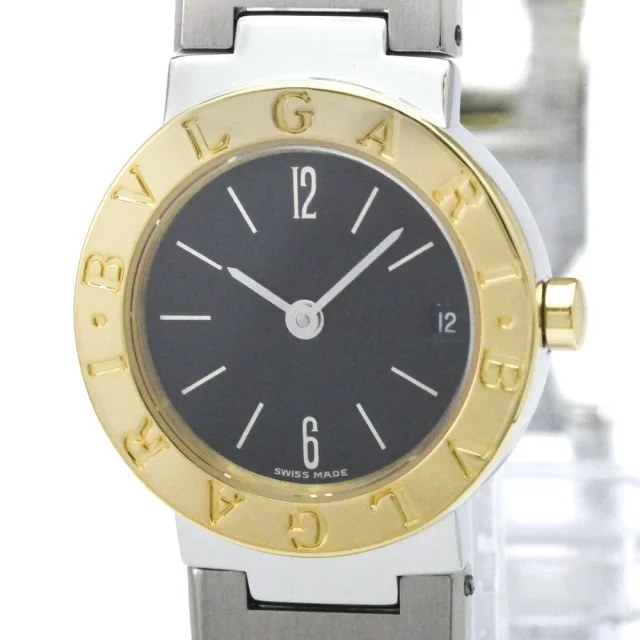 BVLGARI BVLGARI- 18K Gold Steel Quartz Ladies Watch Polished in Black from Elady, photo 1 of 1