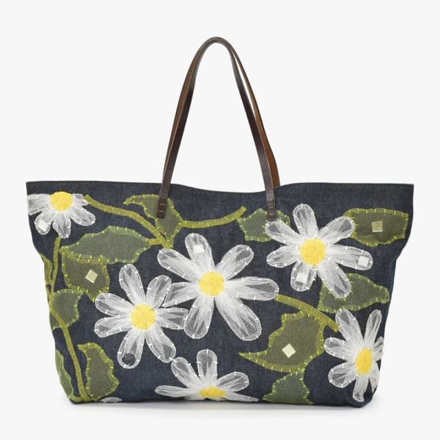 Fendi Handbag Denim Flower Applique Navy in Navy Denim from The Reluxe, photo 1 of 1