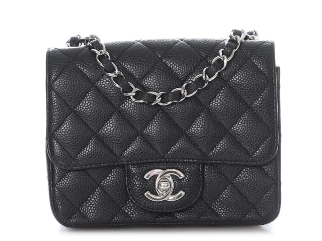 Chanel Mini Black Quilted Caviar Square Classic in Black Caviar leather from Ann's Fabulous Finds, photo 1 of 1